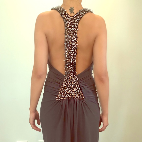 Philipp Plein Dresses & Skirts - $1850 PHILIPP PLEIN COUTURE GREY BEADED MINI DRESS